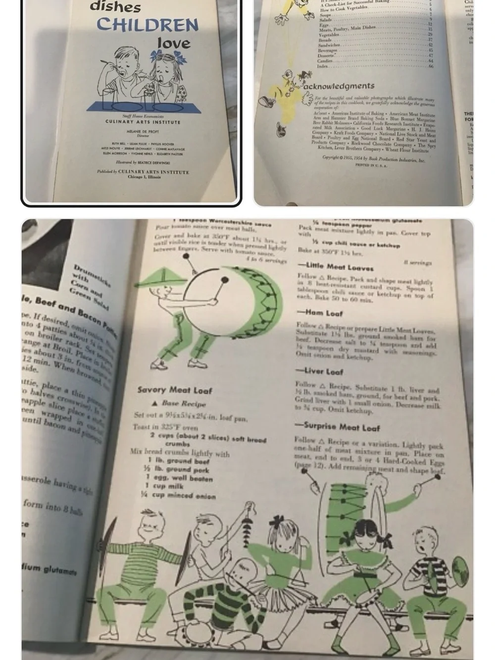 Vintage 1950’s Children Love Cookbook -
